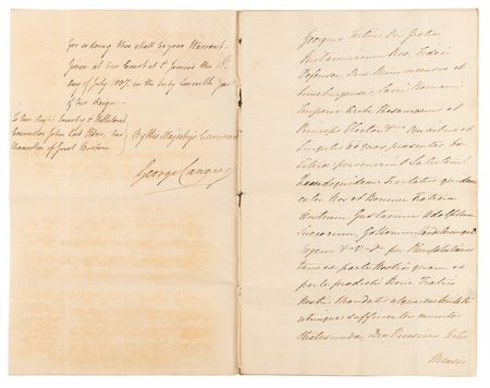 Lot #147 King George III Document Signed for Ratification of Treaties with Sweden - Image 2