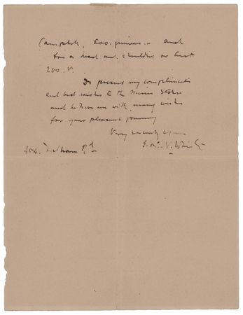 Lot #292 James Abbott McNeil Whistler Autograph Letter Signed: 