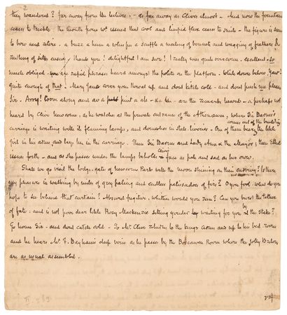 Lot #352 William Makepeace Thackeray Handwritten Manuscript for 'The Newcombes' - Image 3