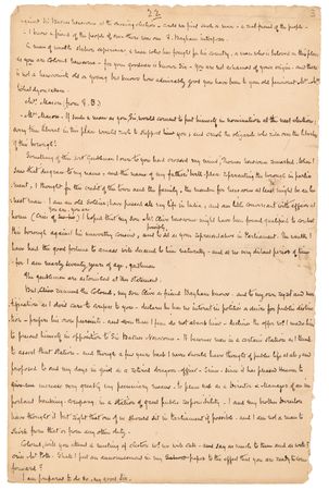 Lot #352 William Makepeace Thackeray Handwritten Manuscript for 'The Newcombes' - Image 4