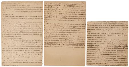 Lot #352 William Makepeace Thackeray Handwritten Manuscript for 'The Newcombes' - Image 5
