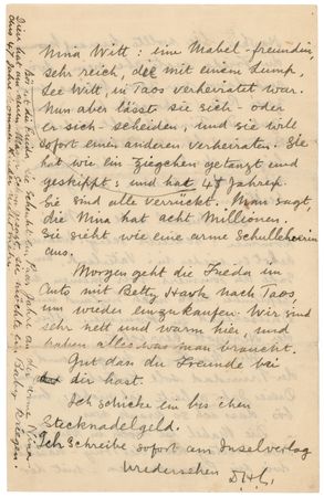 Lot #378 D. H. Lawrence Partial Autograph Letter Signed to His Mother-in-Law - Image 1