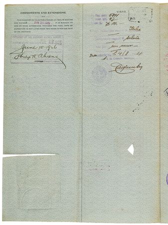 Lot #113 Robert Oppenheimer Historic Twice-Signed U.S. Passport (1924) - The 20-Year-Old Harvard Graduate Travels to Europe to Start His Pivotal Studies at Cambridge and Göttingen - Image 6