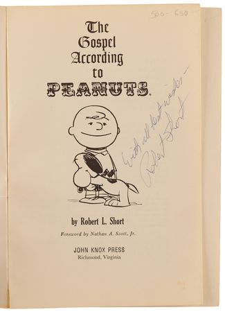 Lot #316 Charles Schulz Signed Sketch of Snoopy in Book - The Gospel According to Peanuts - Image 4
