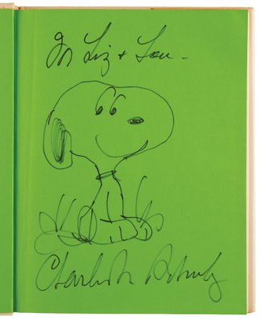 Lot #315 Charles Schulz Signed Sketch of Snoopy in Book - Sandlot Peanuts - Image 4