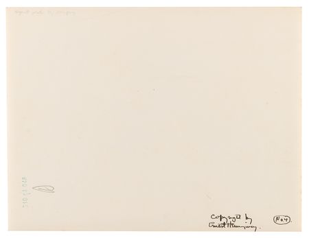 Lot #341 Ernest Hemingway Signed Photograph of Lion and Prey, Taken During a 1934 Safari - Image 4
