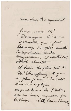 Lot #286 Auguste Rodin Autograph Letter Signed - Image 1