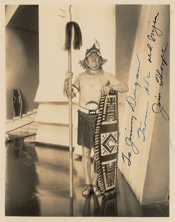 Lot #656 Jim Thorpe Signed Photograph: “From the