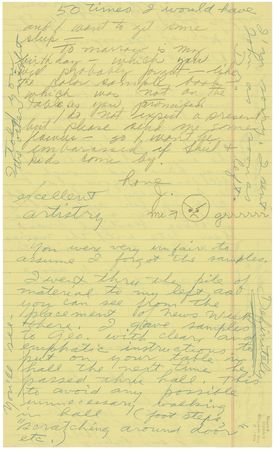 Lot #102 Howard Hughes Autograph Letter Signed to His Wife, Jean Peters, Offering Her Mother a ride on 