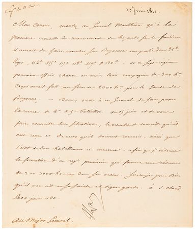 Lot #174 Napoleon Letter Signed to a Major General - Image 1