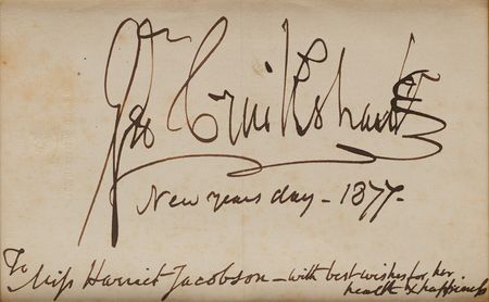 Lot #266 George Cruikshank Signature and Sketches - Image 3