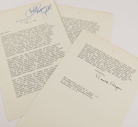 Lot #64 Ronald Reagan Typed Letter Signed as President - 