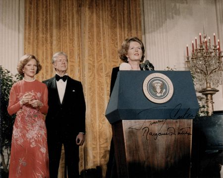 Lot #33 Jimmy Carter and Margaret Thatcher Signed