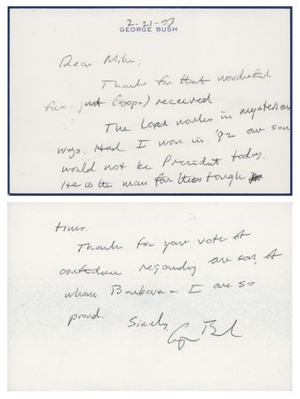 Lot #21 George Bush Autograph Letter Signed on George W. Bush - 
