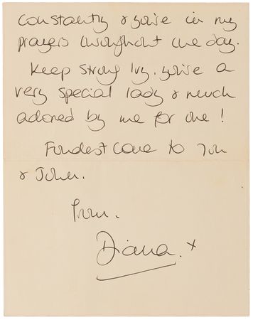 Lot #90 Princess Diana Autograph Letter Signed - Image 2