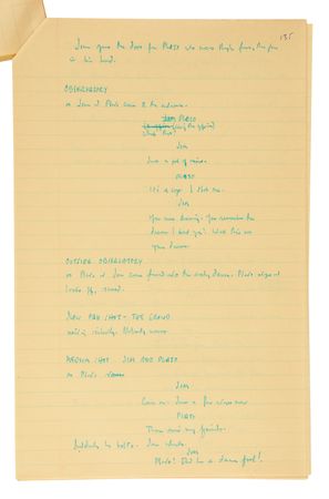 Lot #524 Rebel Without a Cause Archive with (400+) Early Draft Pages and Scenes, Highlighted by (95) Pages of Stewart Stern?s Original Handwritten First Draft Screenplay - Image 12