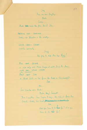 Lot #524 Rebel Without a Cause Archive with (400+) Early Draft Pages and Scenes, Highlighted by (95) Pages of Stewart Stern?s Original Handwritten First Draft Screenplay - Image 13