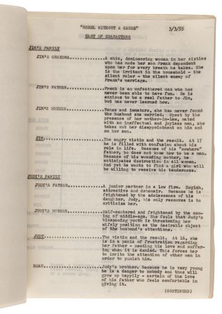 Lot #524 Rebel Without a Cause Archive with (400+) Early Draft Pages and Scenes, Highlighted by (95) Pages of Stewart Stern?s Original Handwritten First Draft Screenplay - Image 17
