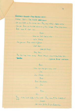 Lot #524 Rebel Without a Cause Archive with (400+) Early Draft Pages and Scenes, Highlighted by (95) Pages of Stewart Stern?s Original Handwritten First Draft Screenplay - Image 7