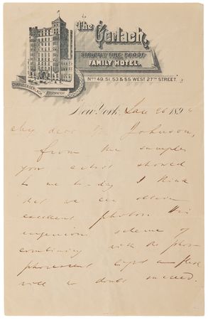 Lot #114 Nikola Tesla Autograph Letter Signed on Photography with Phosphorescence: 