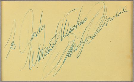 Lot #523 Marilyn Monroe Signature - Image 2