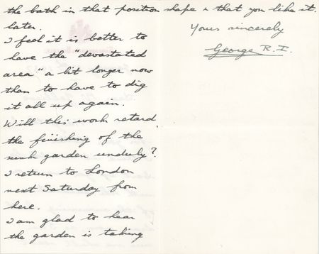 Lot #148 King George VI Autograph Letter Signed - Image 2