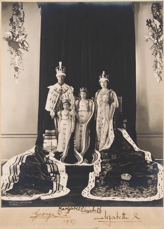 Lot #89 King George VI and Family Rare Fully Signed Photograph of Coronation (1937) - Image 1