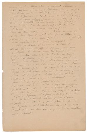 Lot #241 Paul Gauguin Handwritten Draft Manuscript on Symbolist Art with Reflections on Rembrandt and Raphael - Image 1