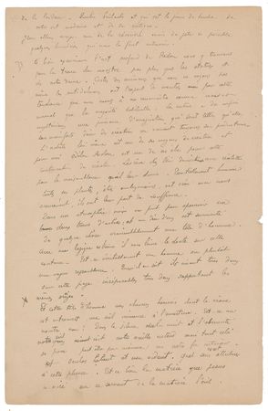 Lot #241 Paul Gauguin Handwritten Draft Manuscript on Symbolist Art with Reflections on Rembrandt and Raphael - Image 2