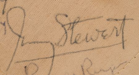 Lot #67 Ronald Reagan and Friends (Jimmy Stewart, Wilbur Shaw, Jack Dempsey) Signed Cap - Image 3