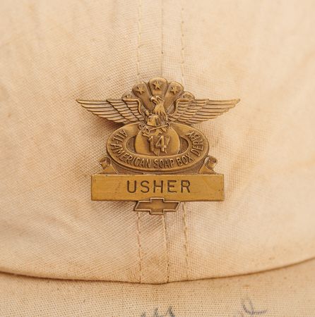 Lot #67 Ronald Reagan and Friends (Jimmy Stewart, Wilbur Shaw, Jack Dempsey) Signed Cap - Image 7