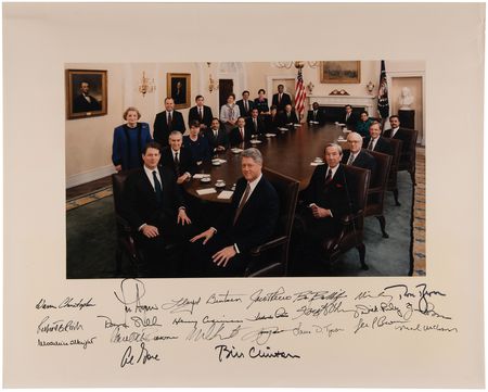 Lot #39 Bill Clinton and Cabinet (22) Multi-Signed