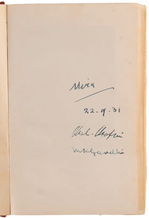 Lot #96 Mohandas Gandhi and Charlie Chaplin Signed Book - India in Bondage - Image 4