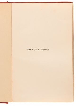Lot #96 Mohandas Gandhi and Charlie Chaplin Signed Book - India in Bondage - Image 6