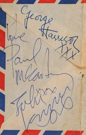 Lot #417 Beatles: John Lennon, George Harrison, and Paul McCartney Signatures - Obtained at the Grosvenor Rooms in Norwich, England (May 17, 1963) - Image 3