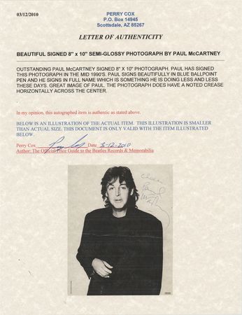 Lot #453 Beatles: Paul McCartney Signed Photograph - Image 2