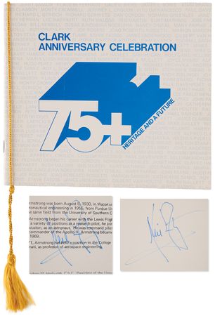 Lot #209 Neil Armstrong Twice-Signed Program - Image 1