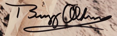 Lot #200 Buzz Aldrin and Michael Collins Signed Oversized Photograph - Image 2