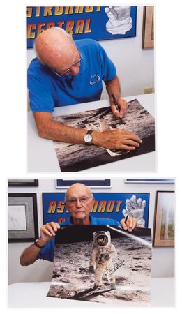 Lot #200 Buzz Aldrin and Michael Collins Signed Oversized Photograph - Image 6