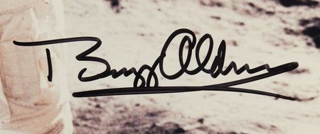 Lot #198 Buzz Aldrin Signed Oversized Photograph - Image 2