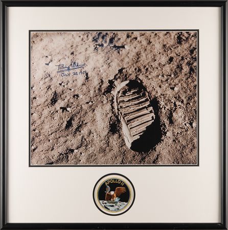 Lot #195 Buzz Aldrin Signed Oversized Photograph - Image 1