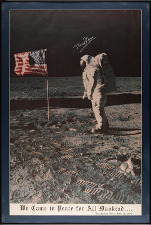Lot #197 Buzz Aldrin Signed Poster (Ltd. Ed. #1242/1969) - 24.25˝ x 36.25˝ - Image 1