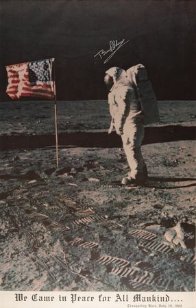 Lot #197 Buzz Aldrin Signed Poster (Ltd. Ed. #1242/1969) - 24.25˝ x 36.25˝ - Image 2