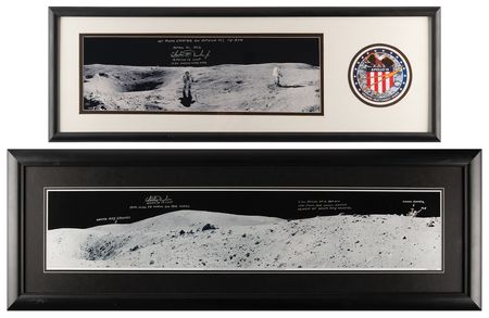 Lot #215 Charlie Duke (2) Signed Panoramic Photographs - Image 1
