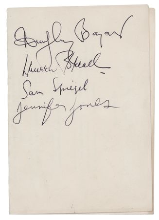 Lot #546 Humphrey Bogart and Lauren Bacall Signatures - Image 1