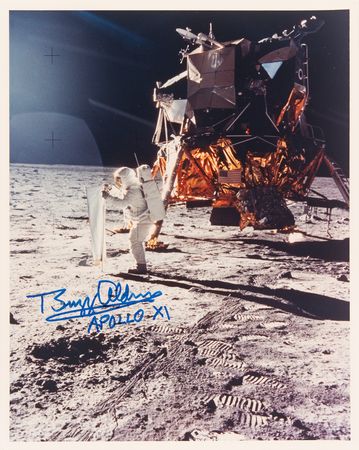 Lot #199 Buzz Aldrin Signed Photograph - Image 1
