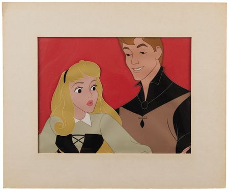 Lot #303 Princess Aurora and Prince Phillip production cel from Sleeping Beauty - Image 1