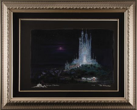 Lot #297 Cinderella: 'The Glass Castle' Deluxe Hand-Embellished Chiarograph Print by Peter and Harrison Ellenshaw - Image 1