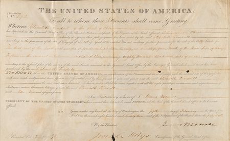 Lot #53 James Monroe Document Signed as President - Image 2