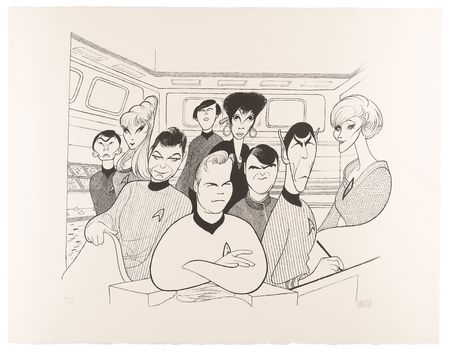 Lot #276 Al Hirschfeld Signed Lithograph - 'Star Trek' (Ltd. Ed. #APXLII/XLII) (27˝ x 21˝) - Image 1